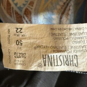 Christina Blue and Black Mesh Fabric Swimwear Top